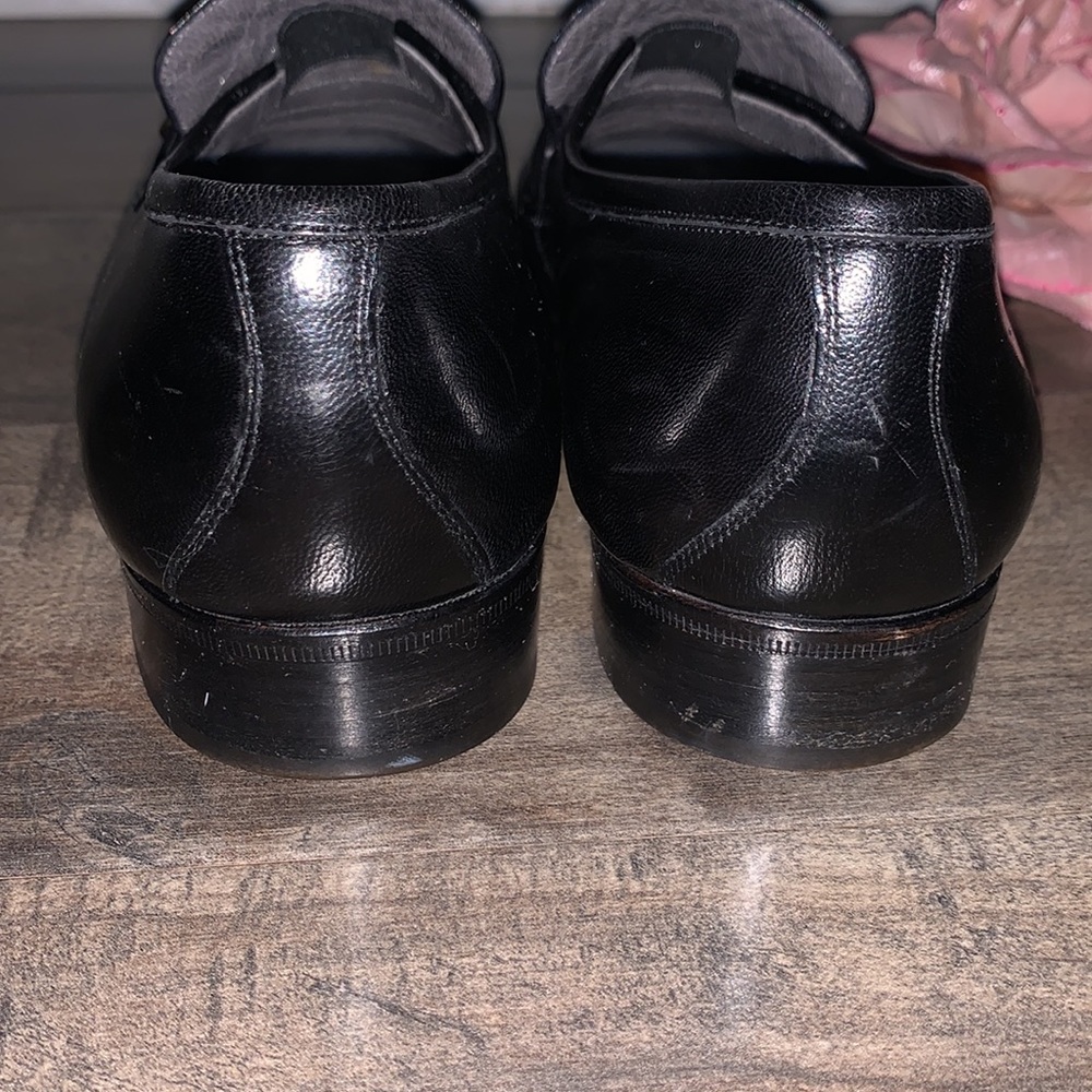 CELINE BLACK LEATHER LOAFERS - Picture 5 of 9